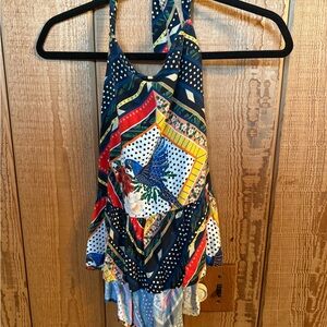 Farm Rio Tropical Pattern Halter Top